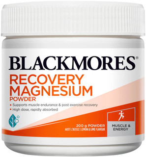 Blackmores Recovery Magnesium for muscle cramps, tension, stiffness, recovery & energy with Magnesium, Ginseng & B Vitamins