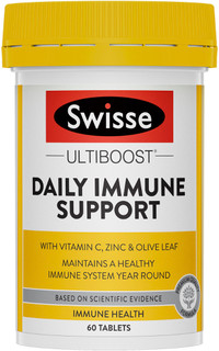 Swisse Ultiboost Daily Immune Support maintains healthy immune function and relief from cold symptoms