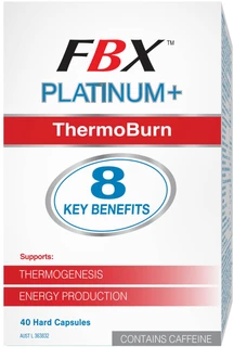 FBX Platinum Plus ThermoBurn for thermogenesis, energy, metabolism & fat metabolism with SLENDACOR, Green Tea & Guarana