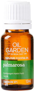 Oil Garden Palmarosa Pure Essential Oil is settling & stabilising for nervous tension, stress, anxiety & acne or dermatitis