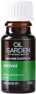 Oil Garden Vetiver Pure Essential Oil is nourishing & promotes abundance and self-esteem - Also useful for circulation & muscle aches