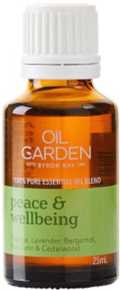 Oil Garden Peace & Wellbeing Essential Blend Oil is an uplifting blend of essential oils to release tension & anxiety