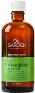 Oil Garden Love & Friendship Massage Oil Blend combines Nature’s most sensual essential oils of Ylang Ylang, Rose and Jasmine with a splash of heart-warming Sweet Orange in a ready to use body oil for sharing intimate moments with the one you love