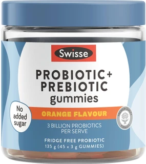 Swisse Probiotic + Prebiotic Gummies 45 with probiotics & Chicory Root Fibre to support gut flora and digestive health