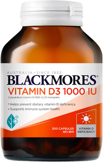 Blackmores Vitamin D3 1000IU is a high strength Vitamin D3 supplement which helps maintain healthy bone density