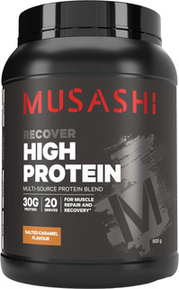 Musashi Recover High Protein Salted Caramel is a quality formulation of whey protein to support your active lifestyle and training goals