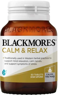 Blackmores Calm & Relax for relaxation, nervous tension, restlessness & mild anxiety with Lavender, Hops & Passionflower