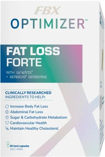 FBX Optimizer Fat Loss Forte for body & abdominal fat loss, metabolism & healthy cholesterol with Berberine & Sinetrol