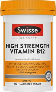 Swisse Ultiboost High Strength Vitamin B12 1000mcg for energy production, red blood cell health, brain function & nervous system support
