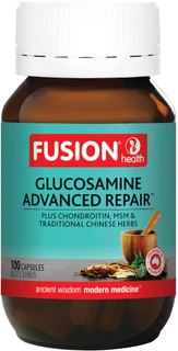 Fusion Health Glucosamine Advanced Repair for joint health, mobility, cartilage & mild osteoarthritis with Glucosamine, Chondroitin & MSM