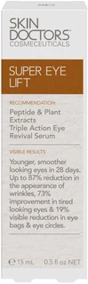 Skin Doctors Super Eye Lift for under-eye wrinkles, puffiness, dark circles & firmer-looking skin with Peptides & Plant Extracts