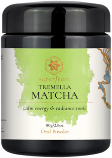 Superfeast Tremella Matcha supports calm energy, radiant skin & hydration with ceremonial Matcha & Tremella mushroom extract rich in antioxidants
