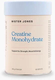 Mister Jones Creatine Monohydrate 300g with 5,000mg pure micronised Creatine per serve for muscle strength, energy, recovery & cognitive function