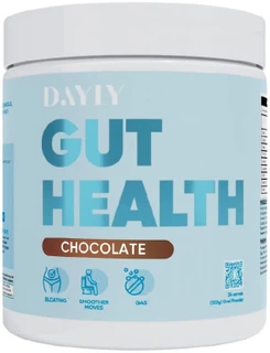 DAYLY Gut Health Pre & Probiotic Chocolate with PHGG, L-Glutamine, Curcumin & Slippery Elm for gut health, bloating & digestive health