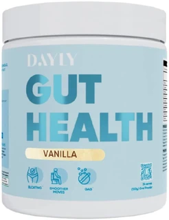 DAYLY Gut Health Pre & Probiotic Vanilla with PHGG, L-Glutamine, Curcumin & Slippery Elm for gut health, bloating & digestive health