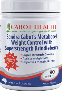 Cabot Health Metabocel Weight Control 90 Tablets with Brindleberry, Capsicum, Chromium & Tyrosine for metabolism & weight control