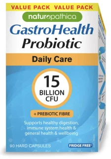 Naturopathica Gastrohealth Daily Care Probiotics for Inner Health - diarrhoea,Flatulence,Indigestion,Bloating and Constipation, digestive health and the immune system