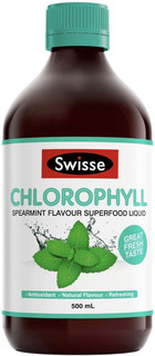 Swisse Chlorophyll Spearmint 500mL Superfood Liquid with Chlorophyll and Spearmint for daily wellness and detox support
