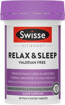 Swisse Ultiboost Relax & Sleep relieves nervous tension and restlessness to assist with a natural, restful sleep