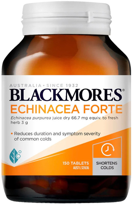 Blackmores Echinacea Forte for immune health, lymphatic function & common cold support with standardised Echinacea