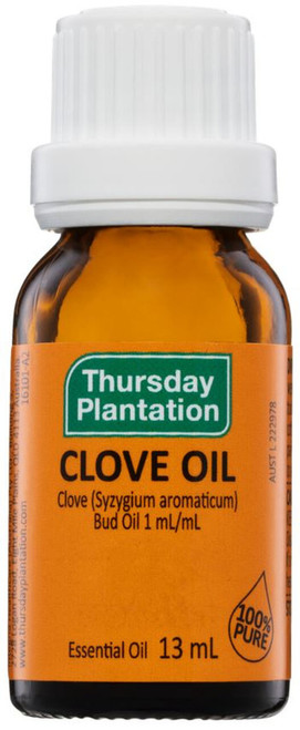Thursday Plantation Clove Oil 13mL with 100% natural Clove Bud Oil for traditional toothache & pain relief