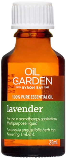 Oil Garden Lavender Pure Essential Oil 25mL with a sweet, warm, floral aroma for relaxation, sleep & calming aromatherapy