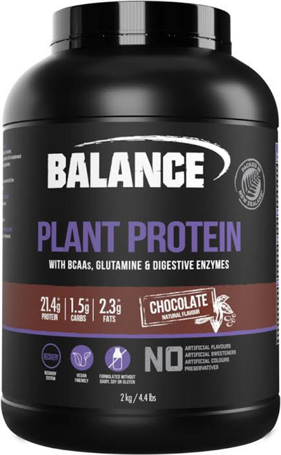 Balance Sports Nutrition Plant Protein Chocolate for muscle recovery & repair with Pea, Brown Rice, Chia & Sacha Inchi proteins
