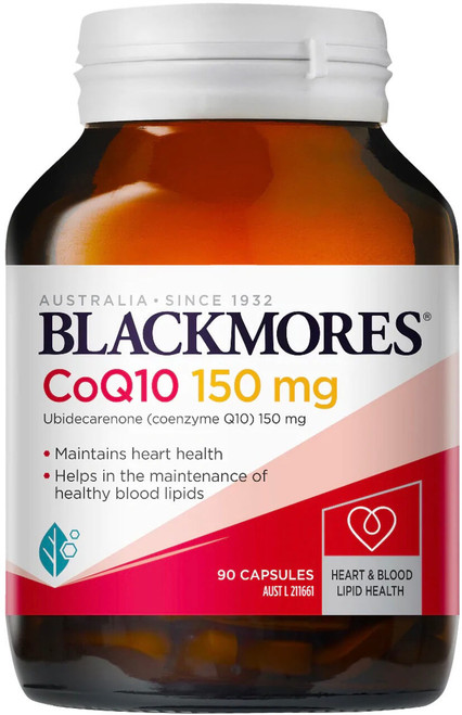 Blackmores CoQ10 150mg for heart health, cardiovascular function, energy & antioxidant protection