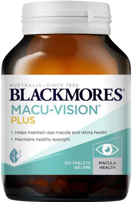 Blackmores Macu-Vision Plus for eye, macula & retina health with Lutein, Zeaxanthin, Zinc, Vitamins C & E