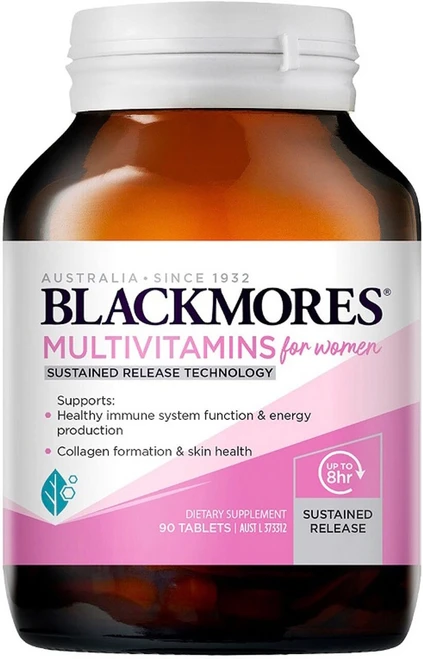 Blackmores Multivitamins for Women for energy, immunity, skin health & collagen formation with essential vitamins & minerals
