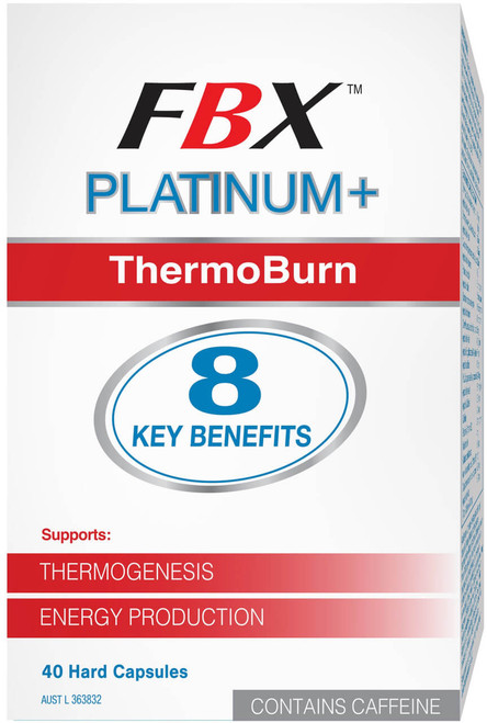 FBX Platinum Plus ThermoBurn for thermogenesis, energy, metabolism & fat metabolism with SLENDACOR, Green Tea & Guarana