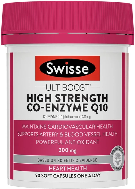Swisse Ultiboost High Strength Co-Enzyme Q10 300mg 90 Caps for cardiovascular health, energy production and antioxidant support