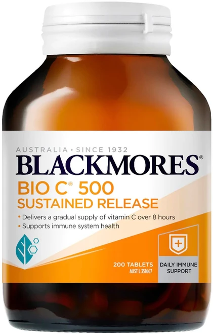 Blackmores Bio C 500mg Sustained Release for immune health, common cold support & antioxidant protection with Bioflavonoids