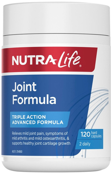 Nutra-life Joint Formula Triple Action Advanced relieves joint pain, supports joint cartilage growth and relieves arthritis and osteoarthritis