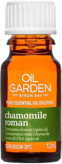 Oil Garden Chamomile Roman 3% in Jojoba Pure Essential Oil Dilution 12mL with a gentle, calming aroma for relaxation & nervous tension