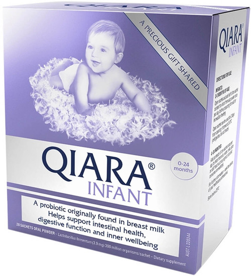Qiara Infant Probiotic 28 Sachets with Lactobacillus fermentum CECT5716 for baby gut, digestive & immune health