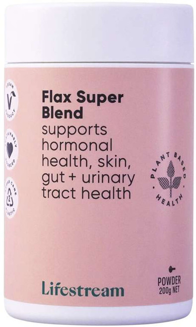 Lifestream Flax Super Blend for women's digestive, bone, skin & urinary health with Organic Flaxseed, Cranberry Seed & Calcium