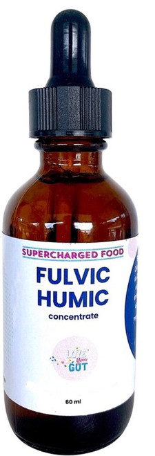Supercharged Food Fulvic Humic Concentrate 60mL liquid with 100% Fulvic Humic Concentrate for gut and digestive health