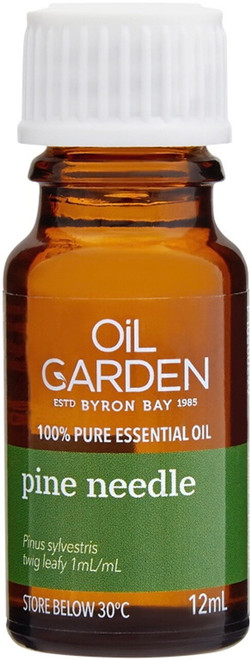 Oil Garden Pine Needle Pure Essential Oil 12mL with a crisp, woody aroma for clear breathing, mental clarity & congested skin