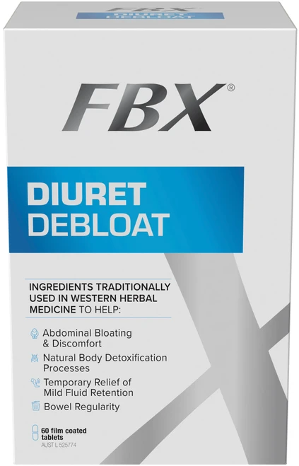 Naturopathica FBX Diuret Debloat for fluid retention & abdominal bloating with traditional Dandelion, Celery & Parsley