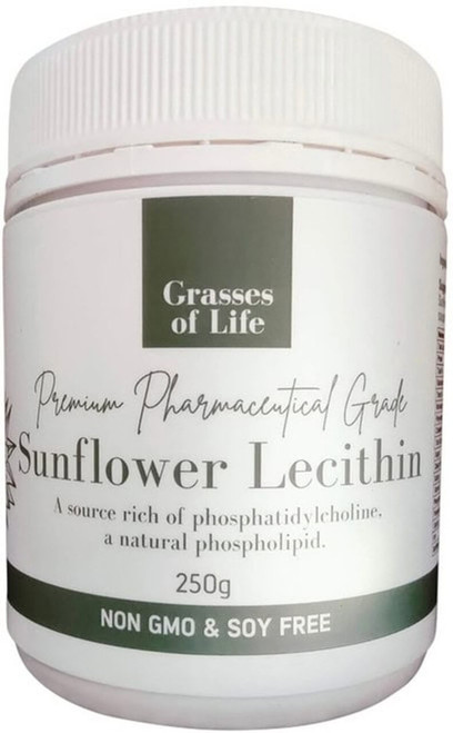 Grasses of Life Sunflower Lecithin Powder with naturally occurring Phosphatidylcholine & Phosphatidylinositol
