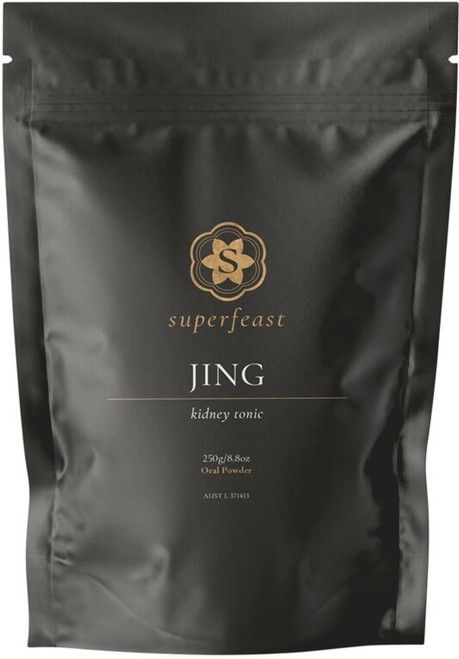 SuperFeast JING 250g 10:1 tonic herb blend with Cistanche, Eucommia, Cordyceps & Rehmannia for energy and physical endurance