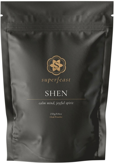 SuperFeast SHEN 250g Taoist herbal powder with Reishi, Rehmannia, Longan, Polygala & Pearl Powder for emotional balance and calm