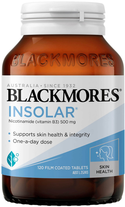 Blackmores Insolar for skin health, skin integrity & cellular energy production with Nicotinamide (Vitamin B3)