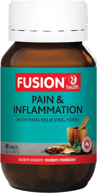 Fusion Health Pain & Inflammation for mild arthritis, joint pain, muscle soreness & inflammation with Willow Bark, Boswellia & Fang Feng