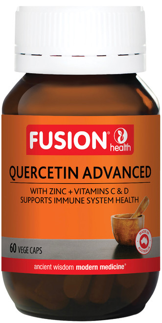 Fusion Health Quercetin Advanced for immune health, mild allergies & antioxidant support with Quercetin, Vitamin C, Zinc & Vitamin D