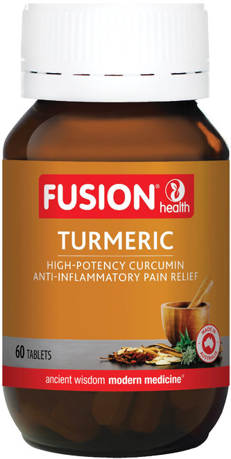 Fusion Health Turmeric for mild joint pain, osteoarthritis, inflammation & pain relief with high-potency Curcumin & Piperine