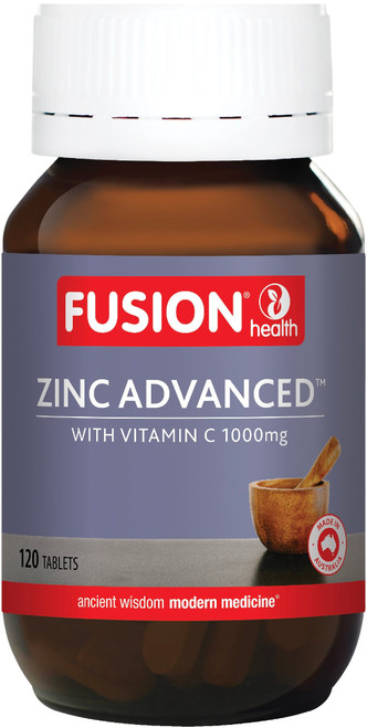 Fusion Health Zinc Advanced for immune, skin, reproductive, eye & cognitive health with Zinc, Vitamin C & Vitamin B6