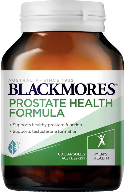 Blackmores Prostate Health Formula for healthy prostate function, testosterone formation & antioxidant protection with Saw Palmetto & Zinc
