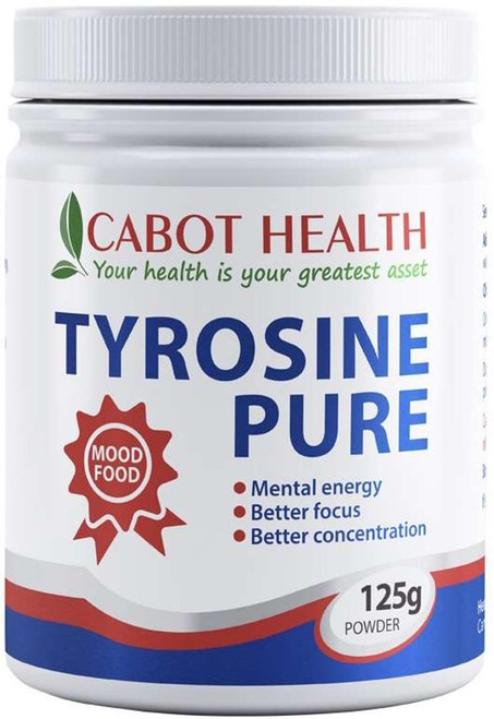 Cabot Health Tyrosine Pure Mood Food 125g Pure Tyrosine powder for mood, concentration, memory & thyroid function